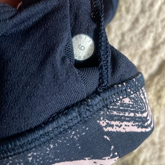 Lululemon Free To Be Serene Bra High Neck Graffiti Pop Antoinette True Navy 6 - Picture 8 of 9